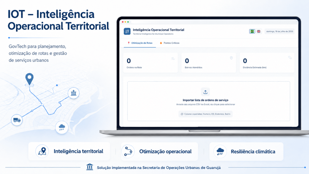 Inteligência Operacional Territorial (IOT): gestão de dados para otimização dos serviços urbanos de Guarujá