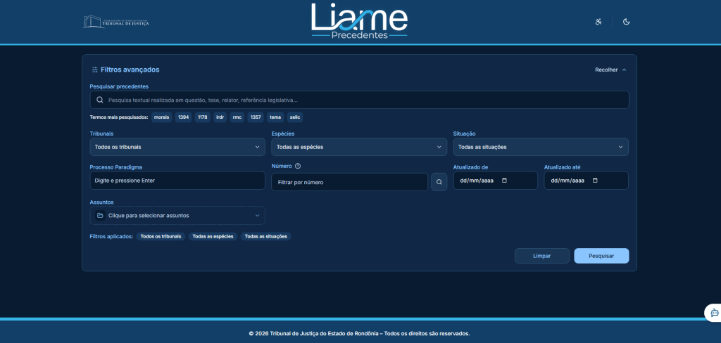 Liame – Plataforma Inteligente para Gestão e Pesquisa de Precedentes Qualificados